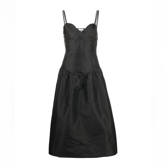 Ganni Dresses & Skirts - Ganni Sweetheart Neck Midi Dress